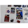 Image 2 : NHL Lot - Necklaces, Schedules, Puck-Shaped Containers, Stickers, Banner