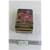 Image 1 : 2018-19 Upper Deck Hockey Series One Collector Tin Box of (12) Packs of Cards - Young Guns Rookie Ca