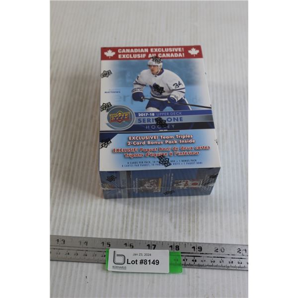 2017-18 Upper Deck Hockey Series One Box of (11) Packs of Cards - Young Guns Rookie Cards, Sealed
