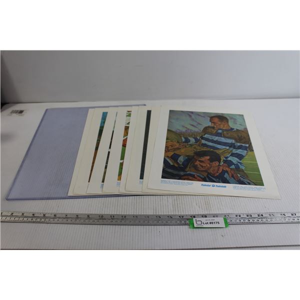 (8) Prudential Great Moments in Canadian Sport Lithographs