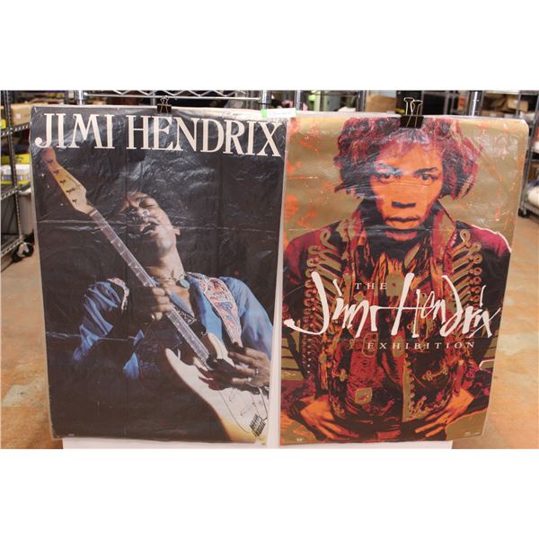 Jimi Hendrix Exhibition Poster - 25" x 35", Jimi Hendrix Playing Guitar Poster - 24" x 34"