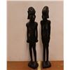 Image 1 : *(2) 36" Carved Wooden Statues