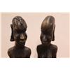 Image 2 : *(2) 36" Carved Wooden Statues