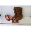 Image 1 : Ladies Boots (size 8) - Ladies Shoes (size 7.5) - Wallet