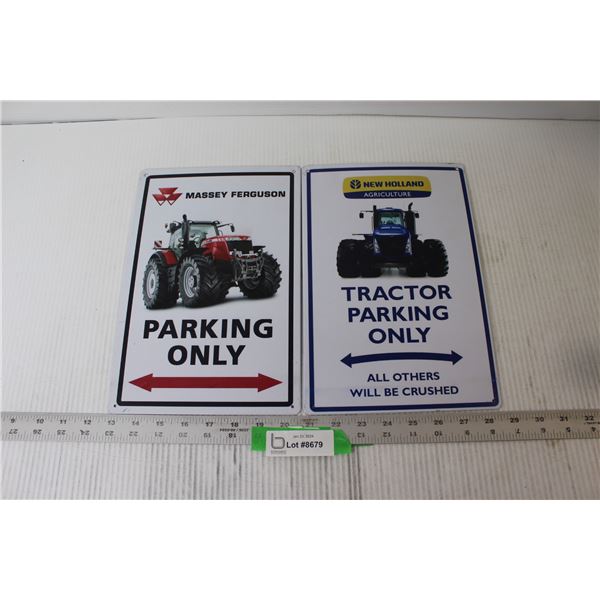 (2) Tractor Parking Signs