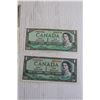 Image 3 : (5) Canadian 1954 $1 Bills