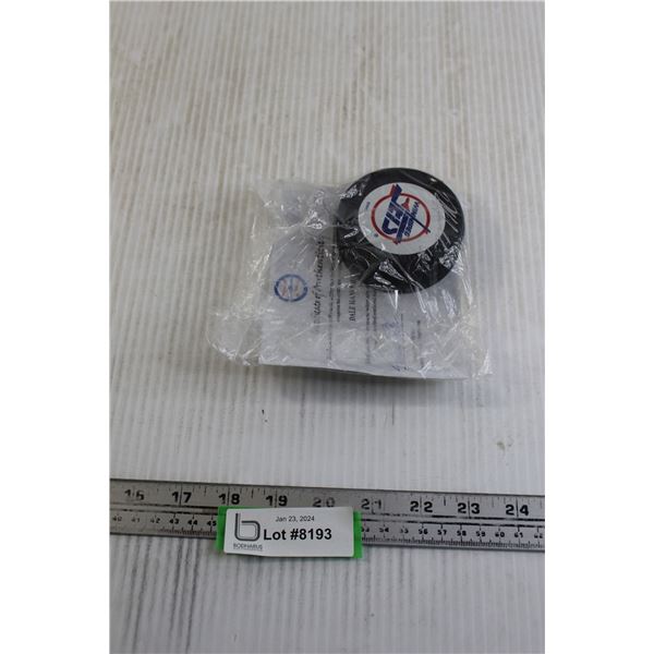 Dale Hawerchuk #10 Signed Jets Hockey Puck with Certificate of Authenticity