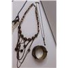 Image 5 : (2) Tassel Necklaces, Metal Bangle Bracelet, (2) Drop Necklaces