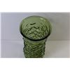 Image 3 : Vintage 60's Crinkle Pattern Green Glass Vase - E. O. Brody Co.