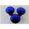 Image 2 : (3) Blue Glass Cups