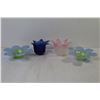 Image 5 : (4) Flower Themed Glass Pieces