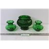 Image 1 : (3) Green Glass Pieces
