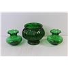 Image 3 : (3) Green Glass Pieces