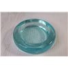 Image 5 : (3) Blue Glass Vases - Glass Dish/Ashtray