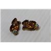 Image 8 : Vintage Clip-On Earrings - Jeweled Butterfly Brooch - Jeweled Ring