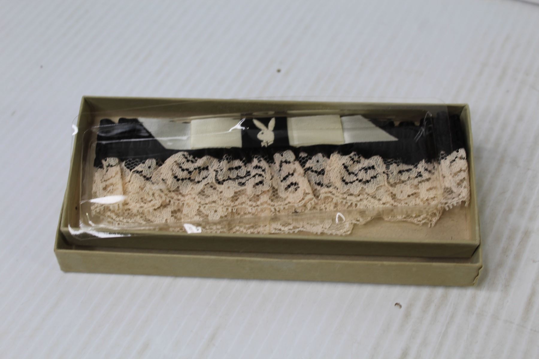 Art Glass Flower Dish - Playboy Garter Belt in Box - Bodnarus Auctioneering Art Glass Flower Dish - Playboy Garter Belt in Box - Bodnarus Auctioneering