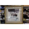 Image 1 : *Framed Print of Horse w/Sleigh (36" x 36")