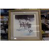 Image 4 : *Framed Print of Horse w/Sleigh (36" x 36")