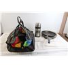 Image 1 : (2) Fry Pans, "Thermos," Duffel Bag