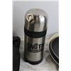 Image 4 : (2) Fry Pans, "Thermos," Duffel Bag