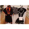 Image 1 : (2) Halloween Women's Costumes: Firefighter & French Maid - Size Large