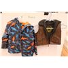 Image 1 : Kids Rain Jacket & Leather Bomber Vest - Size 5T
