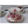 Image 2 : (3) Royal Albert Tea Cup Sets - Different Patterns, (1) Queen Anne Tea Cup Set