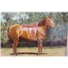 Image 4 : M. Graham Painting, Horse w/Saddle - 34"x28" - CANNOT SHIP - Needs New Hanging Wire