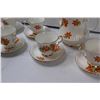 Image 3 : Prairie Lily Tea Pot (Small Chip on Lid), (5) Teacup & Saucers, (1) Teacup (No Saucer)