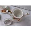 Image 4 : Prairie Lily Tea Pot (Small Chip on Lid), (5) Teacup & Saucers, (1) Teacup (No Saucer)
