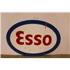 Image 1 : * Oval Porcelain Esso Dealer Sign - 36" x 50"