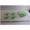 Image 1 : (5) Uranium Glass Master Berry Bowl w/ (4) Berry Bowls