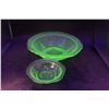 Image 4 : (5) Uranium Glass Master Berry Bowl w/ (4) Berry Bowls