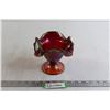 Image 1 : Fenton Amberina Double Dolphins Red Stretch Glass - Chip