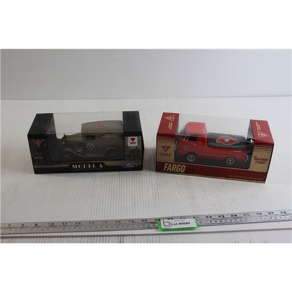 (2x Bid Price) 1928 Ford Model "A" Die Cast - 1/24, Canadian Tire 1964 Fargo A100 Die Cast - 1/24