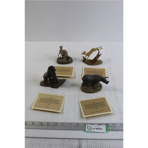 (4) Wildlife Preservation Trust International Sculpture Collection Pieces