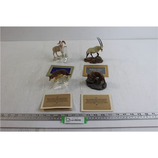 (2) Wildlife Preservation Trust International Sculpture Collection Pieces, (2) The Franklin Mint Ani