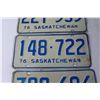 Image 3 : (4) Saskatchewan License Plates 1976