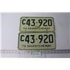 Image 1 : Pair of Saskatchewan License Plates 1974