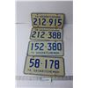 Image 1 : (4) Saskatchewan License Plates - 1972 and 1976
