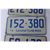 Image 3 : (4) Saskatchewan License Plates - 1972 and 1976