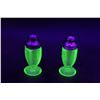 Image 1 : Uranium Glass Salt& Pepper Shakers