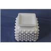 Image 4 : Hobnail Milk Glass Vase/Dish - Milk Glass Dish