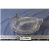 Image 1 : Glass Duck in Nest Butter Dish (slight chipping around dish edge)