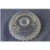 Image 5 : Glass Flowered Dish - Candle Holder w/White Frosted Edges