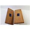 Image 2 : Pair of Mid Century Chalkware Plaques on Teak
