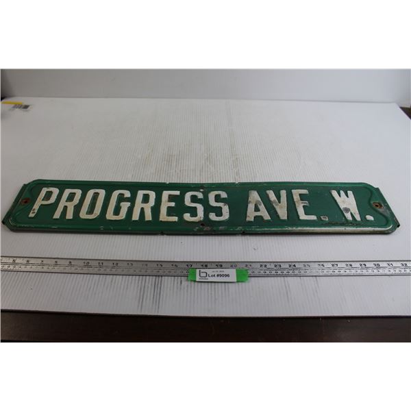 Progress Ave. W. Sign - 6" x 30"