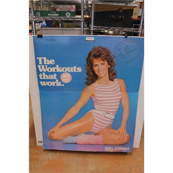 *Jane Fonda Workout Cardboard Sign - 39 1/4  x 47 1/2 