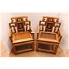Image 1 : *(2x Bid Price) Wooden Chinese-Themed Armchairs - 19" x 35" High