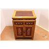 Image 1 : *Wooden Oriental-Themed End Table - 16 1/2" x 20" x 27" High